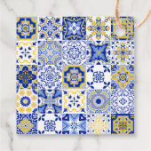 Blue Tiles Amalfi Wedding Lemon Bridal Vielen Dank Geschenkanhänger (Rückseite)