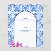 Blue Tiles Bougainvillea elegante Tischnummern (Rückseite)