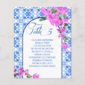 Blue Tiles Bougainvillea elegante Tischnummern (Vorderseite)