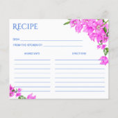 Blue Tiles Bougainvillea Mediterrane Rezept Karte (Vorderseite)
