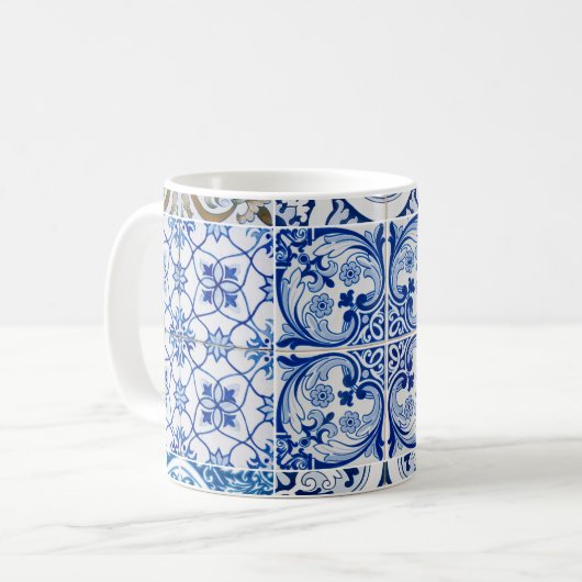 Blue Tiles Coffee Tasse (Vorderseite Links)