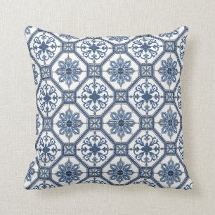Blue Tiles Cushion Kissen
