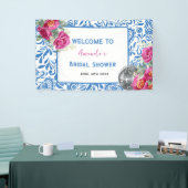 Blue Tiles Dancing Queen Disco Brautparty Banner (Messeveranstaltung)