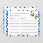 Blue Tiles Greece Recipe Cards (Vorne/Hinten)