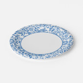 Blue Tiles Griechisches Mittelmeer-Party Pappteller (Schrägansicht)