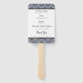 Blue Tiles Hochzeitserie des Service-Lüfters Fächer (Rückseite)