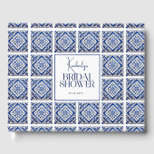 Blue Tiles italienisches Brautparty aus dem Mittel Gästebuch (Vorderseite)