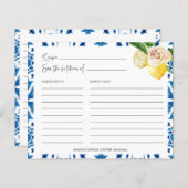 Blue Tiles Italy Recipe Cards (Vorne/Hinten)