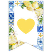 Blue Tiles Lemon Brie to Be Bunting Flags Wimpelkette (Zweite Fahne)