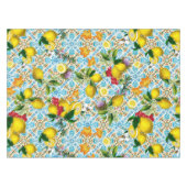 Blue tiles lemon Mediterranean Tischdecke (Vorderseite (Horizontal))