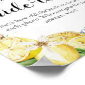 Blue Tiles Lemon Wie alt war das Zeichen der Braut Poster (Ecke)