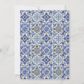 Blue Tiles Lemons 70. Einladung (Rückseite)