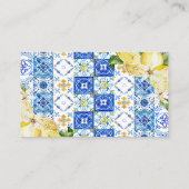 Blue Tiles Lemons Baby Shower Books for Baby Card Begleitkarte (Rückseite)
