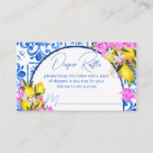 Blue Tiles Lemons Bougainvillea Windelraffinerie Begleitkarte (Vorderseite)