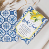Blue Tiles Lemons Capri Brautparty Einladung