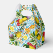 Blue Tiles Mediterranean Lemon Pattern Geschenkschachtel (Vorderseite)