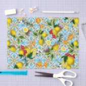 Blue Tiles Mediterranean Pattern Seidenpapier (Handwerk)