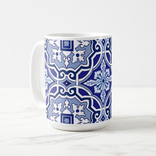Blue tiles,Mediterranean tiles,majolica    Kaffeetasse (Vorderseite Links)