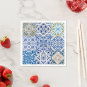 Blue Tiles Paper Napkins Serviette (Beispiel)