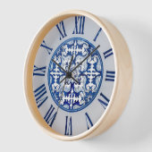 Blue Tiles portugiesisches Azulejo Motif Roman Num Uhr (Winkel)