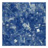 Blue Tiles Semi Gloss Poster (Vorderseite)