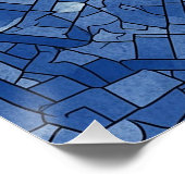 Blue Tiles Semi Gloss Poster (Ecke)