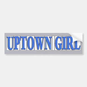 Blue Tiles Uptown Girl Autoaufkleber