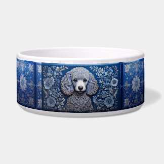 Blue Tin Poodle Napf