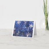 Blue Tinsel mit Scratch Overlay Feiertagskarte (Rückseite)