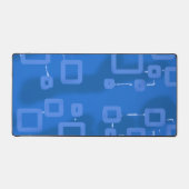 Blue Tint Geometric Squares Desk Mat Schreibtischunterlage (Vorderseite)
