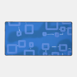 Blue Tint Geometric Squares Desk Mat Schreibtischunterlage