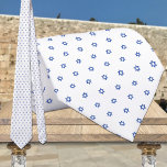 Blue Tiny Star von David White Neck Tie Krawatte<br><div class="desc">Ein weißer und blauer Stern von David Nacken bindet in einem Wiederholmuster.</div>