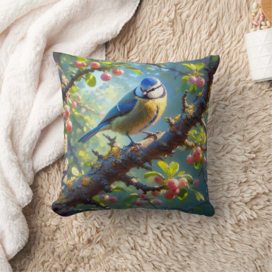 Blue Tit 1 Kissen (Decke)