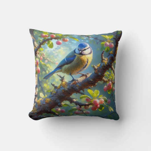 Blue Tit 1 Kissen (Vorderseite)