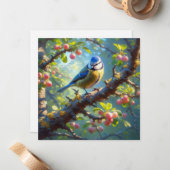 Blue Tit 1 Mitteilungskarte (Vorderseite/Rückseite Beispiel)