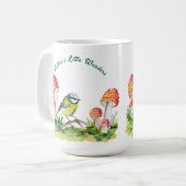 Blue Tit and Fly Agaric in a Forest Clearing Kaffeetasse (Vorderseite Links)