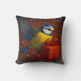 Blue Tit Bird - Holidays - Pillow Kissen