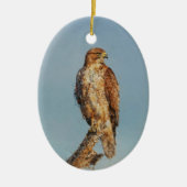 Blue Tit Bird Malerei Custom Year Weihnachten Keramik Ornament (Vorne)