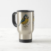Blue Tit Bird Mug Nature Lover Gift Reisebecher (Vorderseite Links)