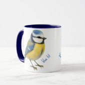 Blue Tit Bird Mug Nature Lover Gift Tasse (Vorderseite Links)