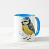 Blue Tit Bird Mug Nature Lover Gift Tasse (VorderseiteRechts)