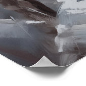 Blue Tit Bird on Snowy Berries Winter Art Poster (Ecke)