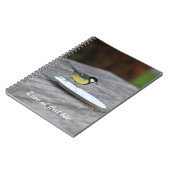 Blue Tit Fütternd auf Cake Plate Liebe bei First B Notizblock (Linke Seite)