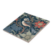 Blue Tit William Morris Stil Links gegenüber Bird Fliese (Seite)