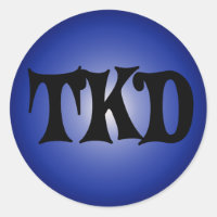 Blue TKD Round Aufkleber