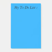 Blue To Do List Post-it Klebezettel (Vorderseite)