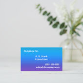 Blue to Lila Gradient Business Cards Visitenkarte (Stehend Vorderseite)