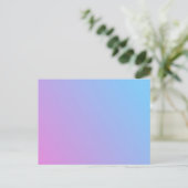 Blue to Pink Ombre Postcard Postkarte (Stehend Vorderseite)
