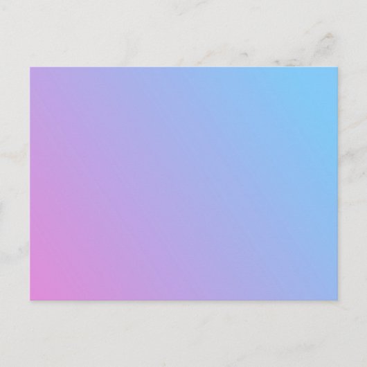 Blue to Pink Ombre Postcard Postkarte (Vorderseite)