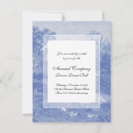 Blue Toil de Jouy French Country Shabby Elegance Einladung